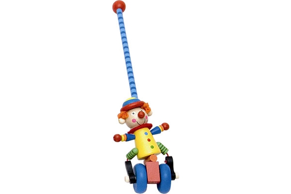 Игрушка-каталка деревянная Клоун Woody