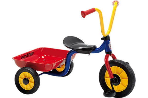 Трицикл с кузовом, синий-красный-желтый Winther