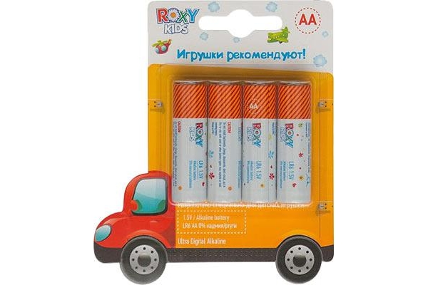 Батарейки АА, 4 штуки Roxy-Kids