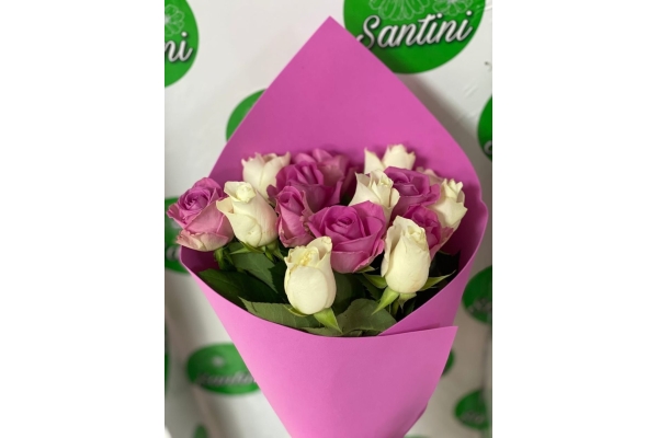 Букет цветов (15 роз микс)