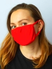 Трикотажная маска для лица 02 красная