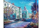 Картина маслом по фото «Улица Маяковского»