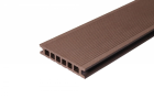 Террасная доска ДПК пустотелая WPC-Deck вельвет (Шоколад) 137x26x3000 мм 