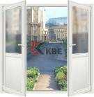 Балконная дверь KBE 58 (двустворчатая, поворотная с глухим окном)