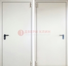 Белая металлическая техническая дверь ДТ-16