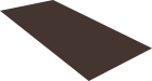 Плоский лист Grand Line 0,5 мм Satin с пленкой RR 32 темно-коричневый
