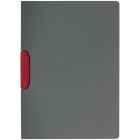 Папка с клипом Durable "Duraswing color", А4, до 30 листов, графит-красная