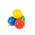 Мячи игровые резиновые FREEBALL LARGE 7 см, 4 штуки Ledraplastic