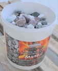 Камни "Микс мелкий" (малиновый и белый кварцит,порфирит,габбро - диабаз) 20кг