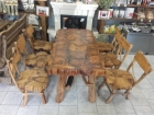 Комплект мебели стол + 6 стульев большой можжевельник