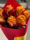 Букет цветов (7 огненных роз)