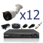 Комплект видеонаблюдения с записью уличный на 12 IP - камер 5.0MP