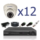 Комплект видеонаблюдения с записью для помещений на 12 IP - камер 5.0MP
