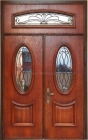 Двупольная парадная дверь со стеклянными вставками ДПР-63