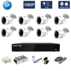 Комплект для видеонаблюдения -  8 уличных IP камер FullHD1080P/2Mpx 