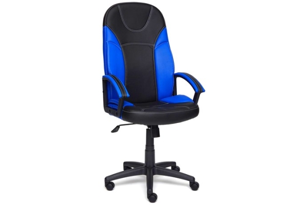 Игровое кресло TWISTER кож/зам, черный/синий