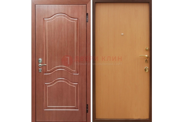 Входная дверь для квартиры отделанная МДФ и ламинатом внутри ДМ-159