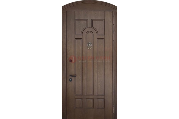 Металлическая стальная дверь с виноритом в форме арки ДВТ-237