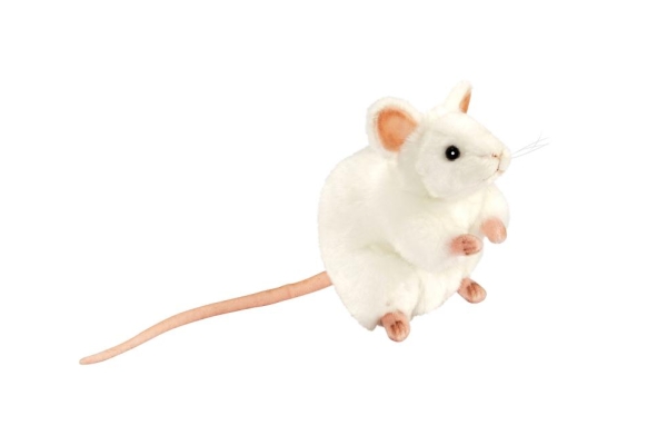Hansa Белая мышь 16 см арт 5323
