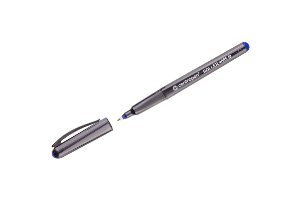 Ручка-роллер Centropen "4665" синяя, 0,7мм, трехгран., одноразовая