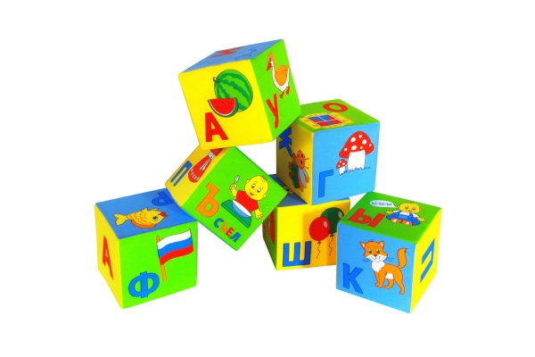 Кубики Умная  Азбука большие, 6 штук Мякиши