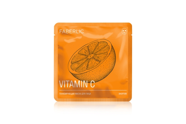 Маска для лица тканевая тонизирующая «Энергия» с витамином C Фаберлик