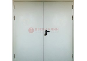 Белая металлическая техническая дверь ДТ-8