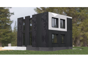Монолитный двухэтажный дом ЧИОС 120 (White-Box)