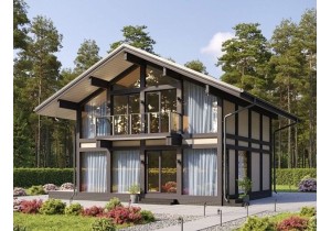 Двухэтажный дом по технологии Фахверк «Проект Галс»