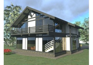 Двухэтажный дом по технологии Фахверк «Проект Бриг»