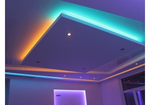 Светодиодный натяжной потолок цветной