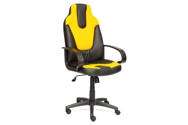 Игровое кресло NEO (1) кож/зам, черный/желтый