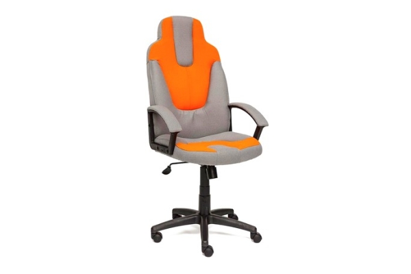 Игровое кресло NEO (3) ткань, серый+оранжевый