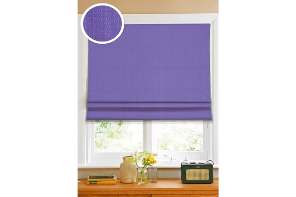 Римская штора стандарт Однотон Фиолетовый