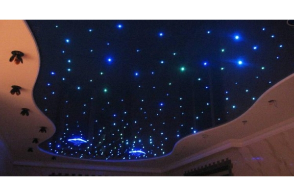 Натяжной потолок звездное небо с подсветкой