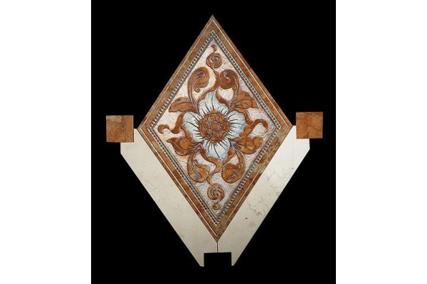 Мраморная плитка с барельефом LA DOLCE VITA CLASSE T ROSSO ASIAGO SILVER BIANCONE (33x45х2 см)
