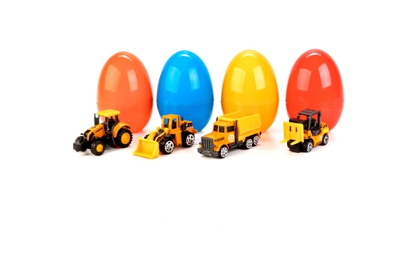 Машина игрушечная Технопарк "Камаз строительная техника", 7,5 см, в яйце, ассорти