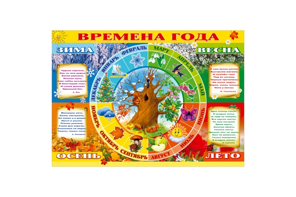 Плакат настенный Русский Дизайн "Времена года", 490*690мм