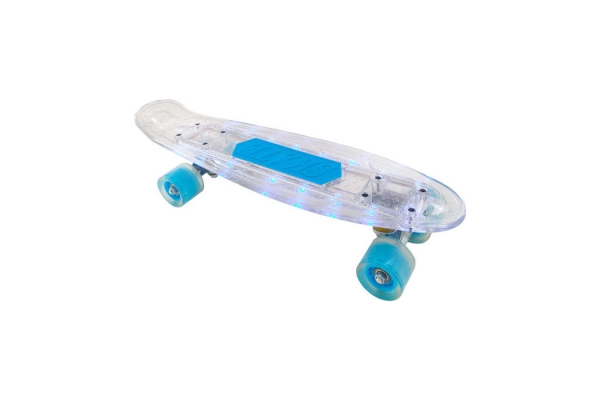 Скейтборд Navigator прозрачный, пластиковые светящиеся колеса арт.Т20015