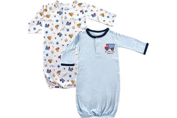 Ночная сорочка МАЛЕНЬКИЙ СТРОИТЕЛЬ, 2 шт., 0-6 месяцев Hudson Baby