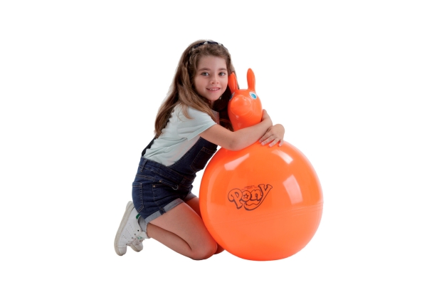 Мяч-попрыгун HOP PONY оранжевый 45 см Ledraplastic