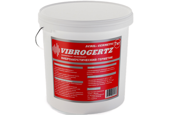 Изогерц Виброакустический герметик Vibrogertz Acril-Germetic 7 кг