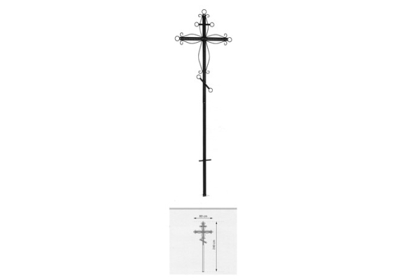 Крест металлический на могилу «Фигурный»