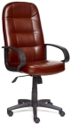Кресло для руководителя DEVON кож/зам, коричневый с перфорацией 2