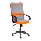 Кресло для руководителя СН757 ткань, серый/оранжевый