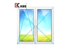 Двухстворчатое окно KBE 60 (поворотно-откидное+ поворотное)