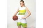 Женская баскетбольная форма ZAVERA (белый/салатовый)