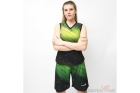 Женская баскетбольная форма GALAKTIKA (черный/зеленый)