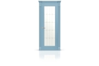 Межкомнатная дверь эмаль «Эмили» (голубой, стекло)
