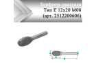 Борфреза овальная Rodmix Е 12 мм х 20 мм M08 двойная насечка (арт. 2512200606)